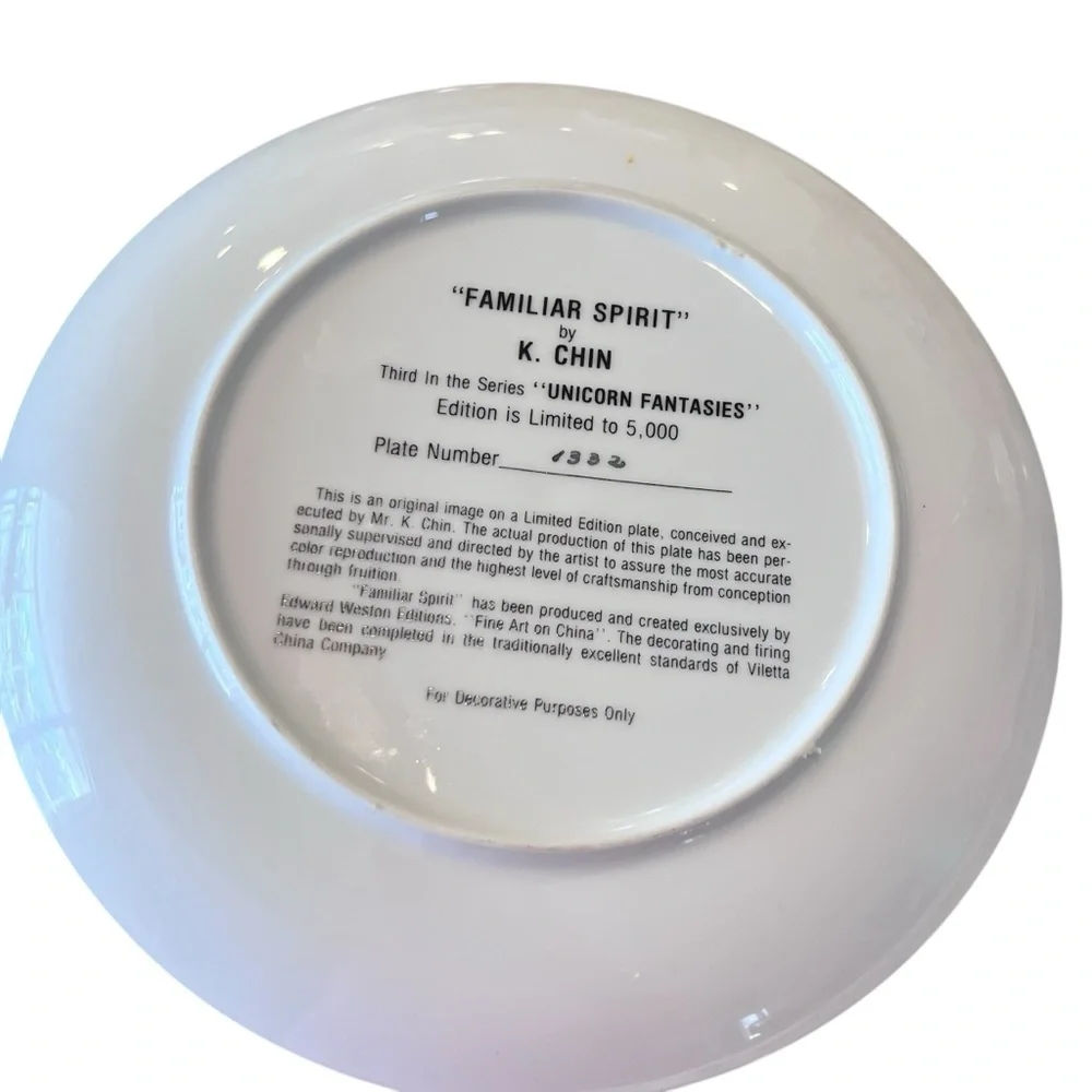 Familiar Spirit Unicorn Rainbow Collector Plate Psychedelic 1332 Of 5000 Trippy
